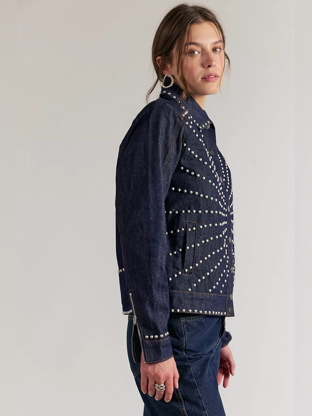 Sunburst Jacket Understated Leather Size L $276 MSRP EUC Western Studded - Picture 3 of 10